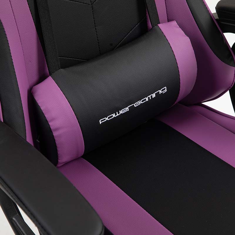 Silla Gaming PowerGaming Negro+Lila - Ítem4