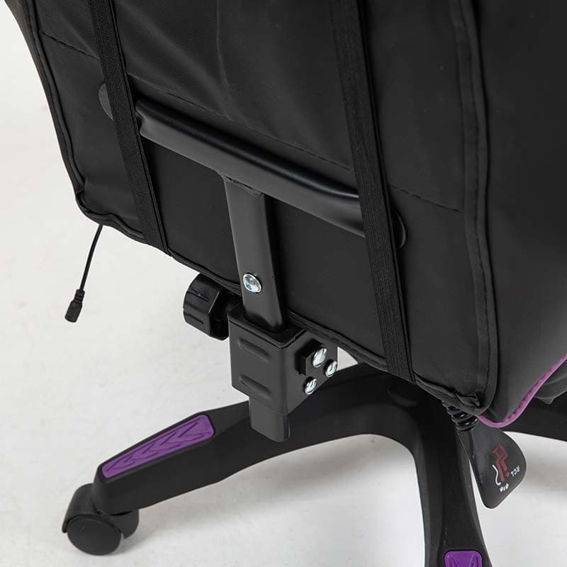 estrutura da Cadeira Gaming PowerGaming Preto+Lilás