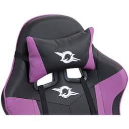 coussin cervical de la Chaise Gaming PowerGaming avec Repose-pieds Noir+Lilas
