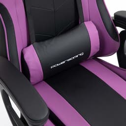 coussin lombaire de la Chaise Gaming PowerGaming avec Repose-pieds Noir+Lilas