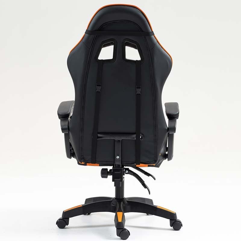 vista trasera de la Silla Gaming PowerGaming Negro+Naranja