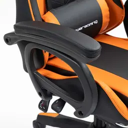 accoudoirs de la Chaise Gaming PowerGaming avec Repose-pieds Noir+Orange