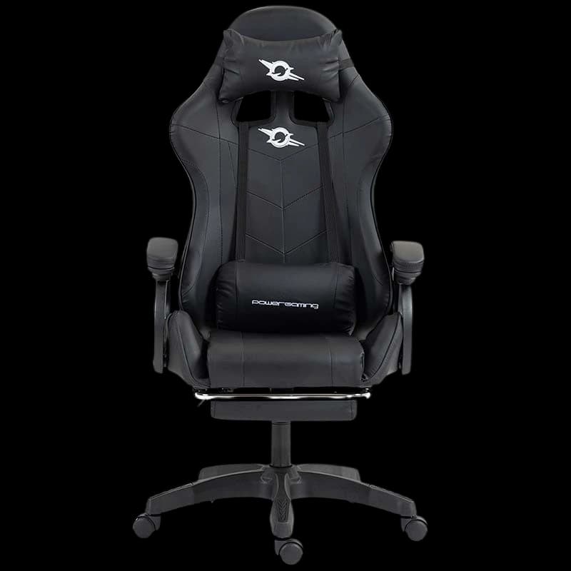 PowerGaming Cadeira 7-pontos Massagem Apoio para pés Preto