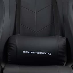 almofada lombar da Cadeira Gaming PowerGaming com 7 pontos de Massagem e Apoio para Pés Preto