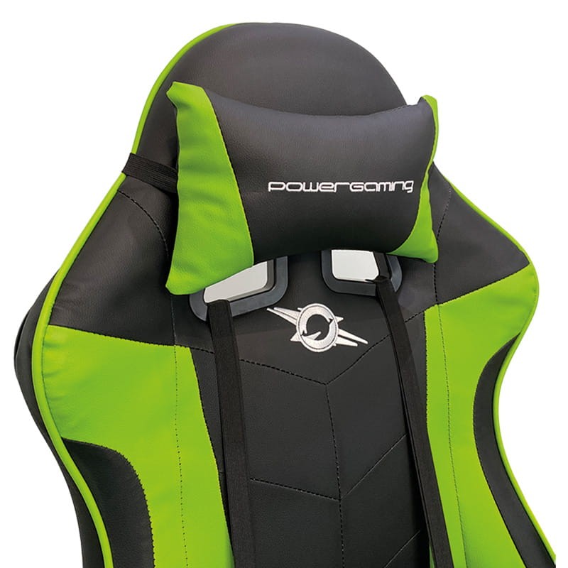 Silla Gaming PowerGaming Negro/Verde - Ítem4