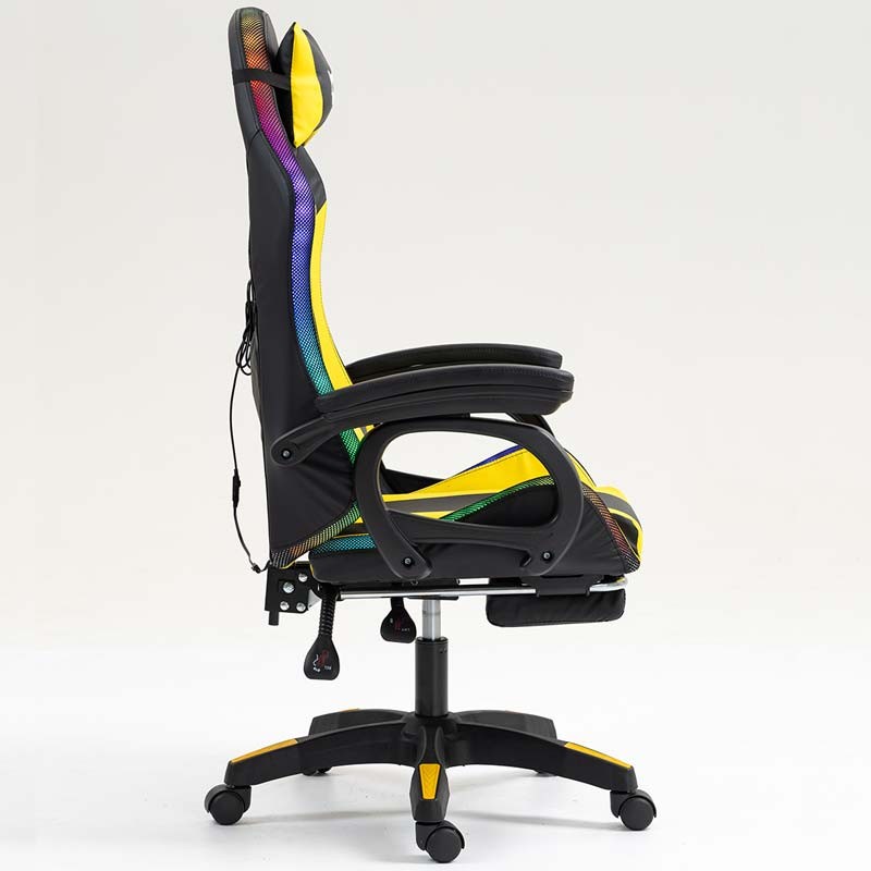 PowerGaming LED RGB Silla Reposapiés Negro+Amarillo - Ítem2
