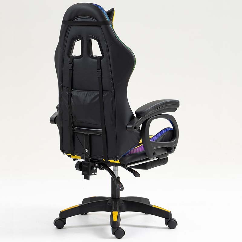 PowerGaming LED RGB Silla Reposapiés Negro+Amarillo - Ítem3