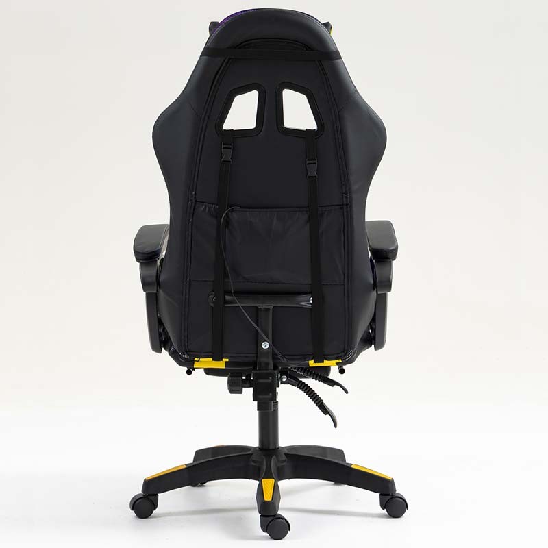 PowerGaming LED RGB Silla Reposapiés Negro+Amarillo - Ítem4