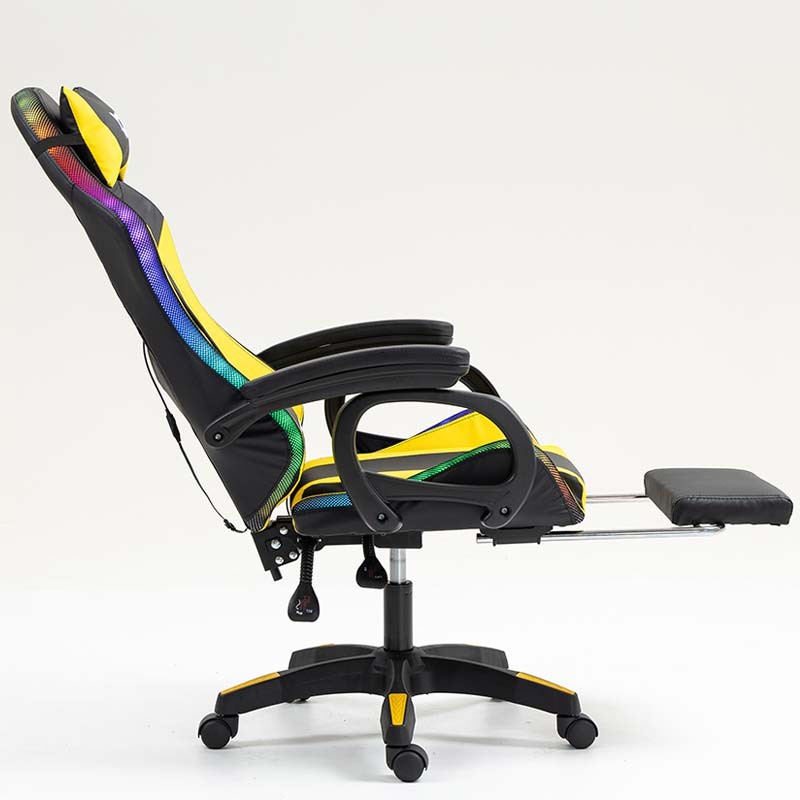 PowerGaming LED RGB Silla Reposapiés Negro+Amarillo - Ítem6