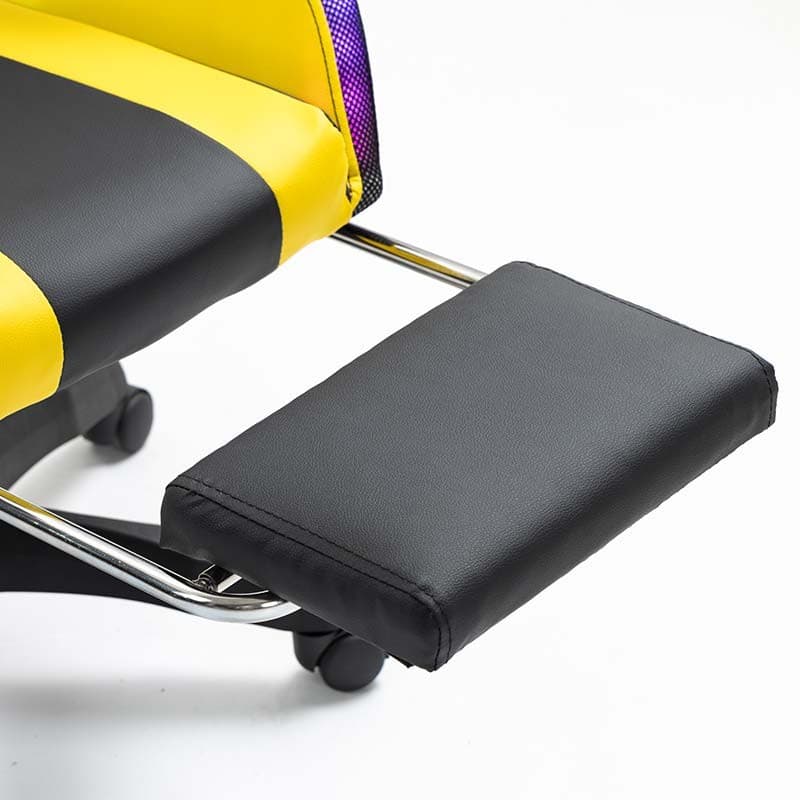 reposapiés de la Silla Gaming PowerGaming LED RGB Negro+Amarillo