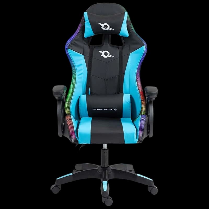 PowerGaming LED RGB Chaise Noir+Bleu