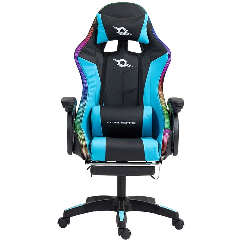 PowerGaming LED RGB Cadeira apoio para pés Preto+Azul - Item