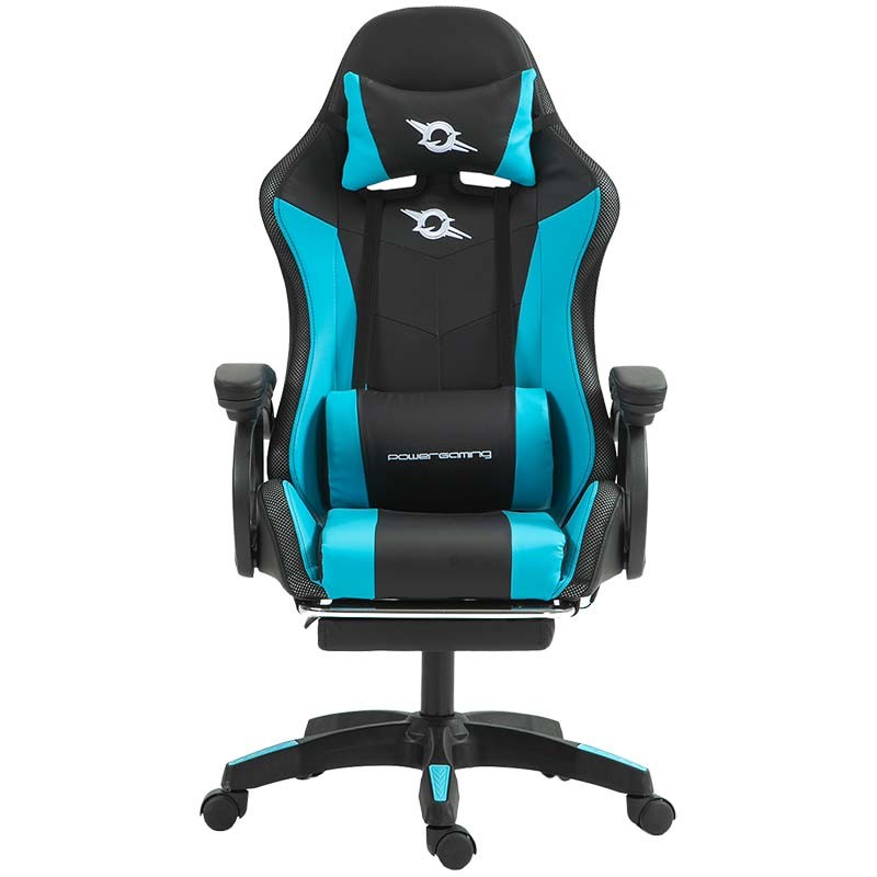PowerGaming LED RGB Cadeira apoio para pés Preto+Azul - Item1