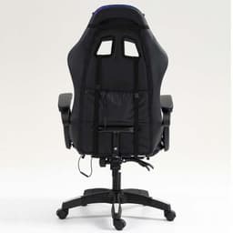 vista trasera de la Silla Gaming PowerGaming LED RGB con Reposapiés Negro+Blanco