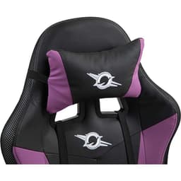 almofada cervical da Cadeira Gaming PowerGaming LED RGB Preto+Lilás