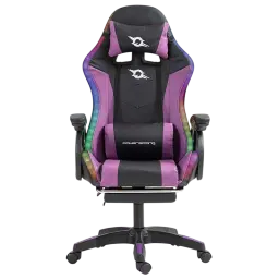 PowerGaming LED RGB Chaise repose-pieds Noir+Lilas
