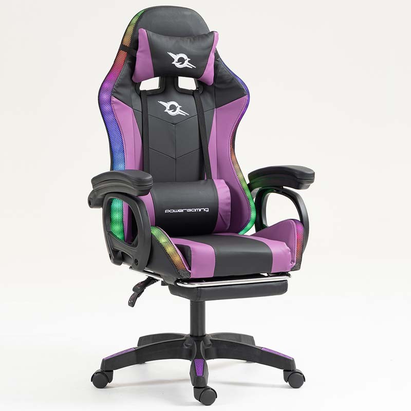 PowerGaming LED RGB Chaise repose-pieds Noir+Lilas - Ítem2