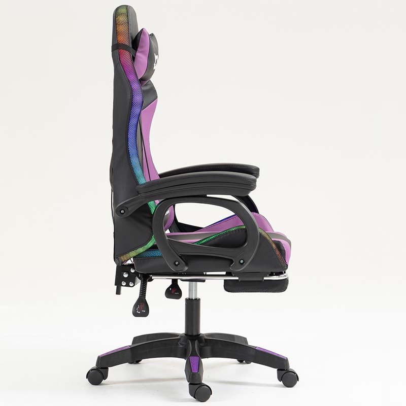 PowerGaming LED RGB Chaise repose-pieds Noir+Lilas - Ítem3