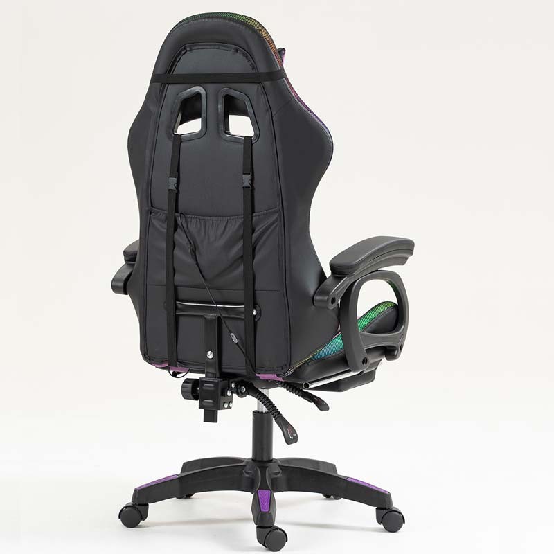 PowerGaming LED RGB Chaise repose-pieds Noir+Lilas - Ítem4