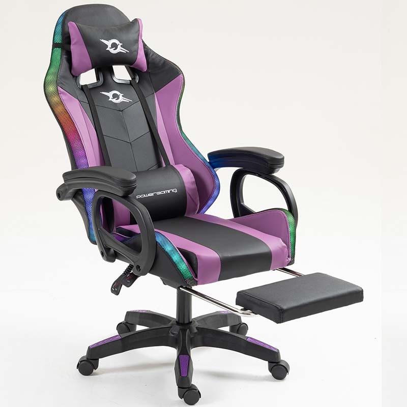 PowerGaming LED RGB Chaise repose-pieds Noir+Lilas - Ítem6
