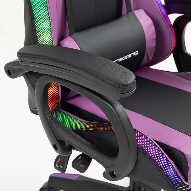 PowerGaming LED RGB Chaise repose-pieds Noir+Lilas - Ítem10