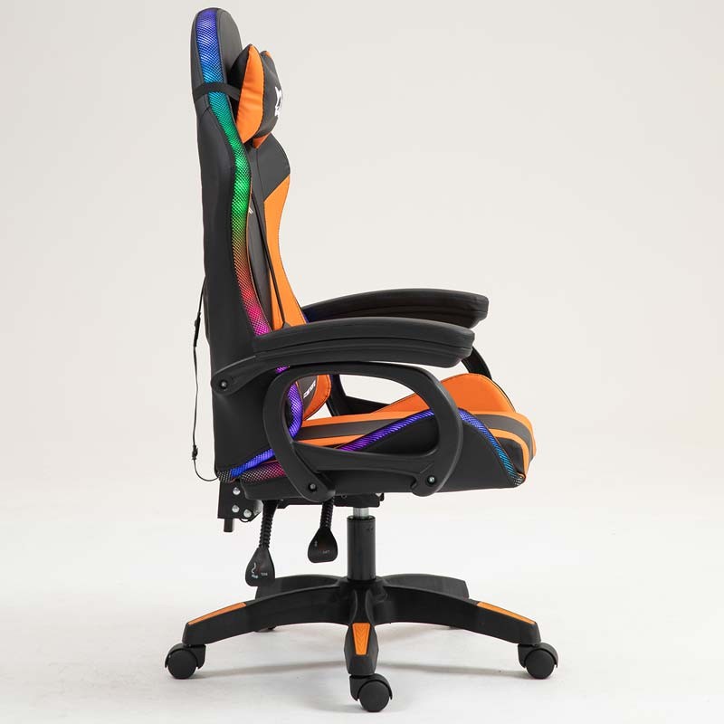 PowerGaming LED RGB Silla Negro+Naranja - Ítem3