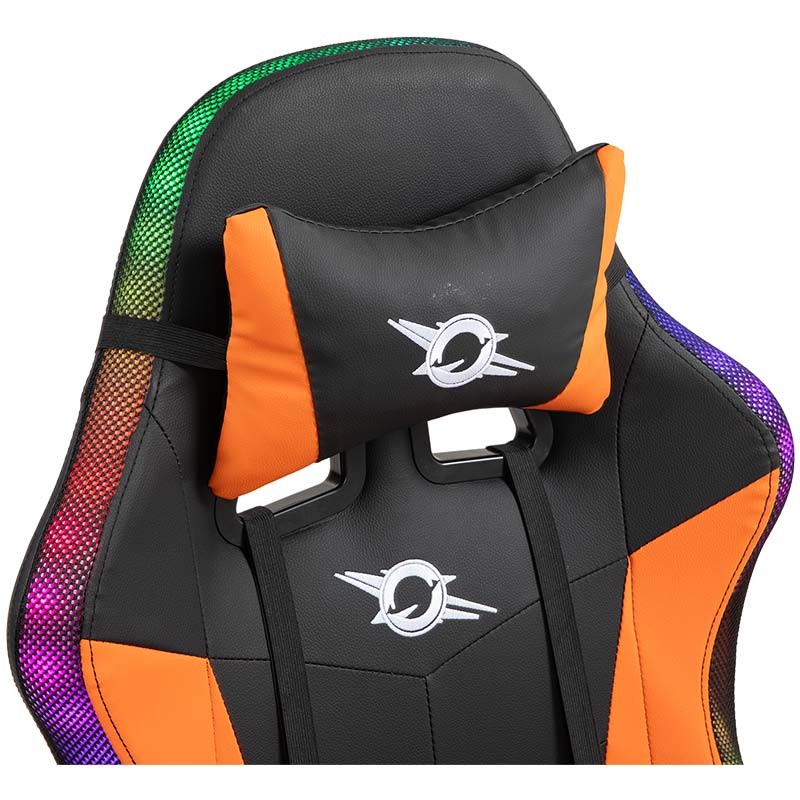 PowerGaming LED RGB Silla Negro+Naranja - Ítem8