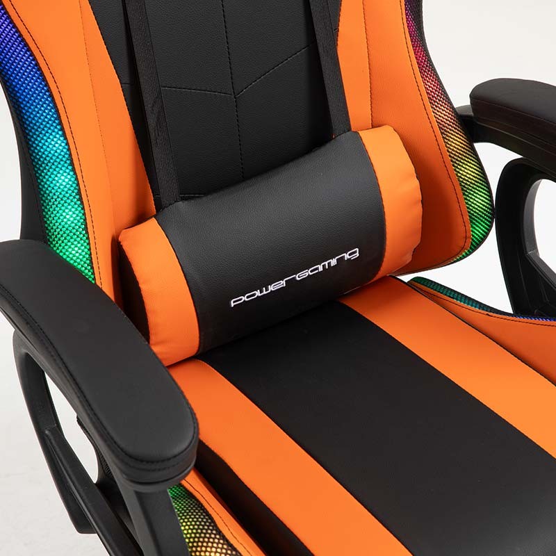 PowerGaming LED RGB Silla Negro+Naranja - Ítem9