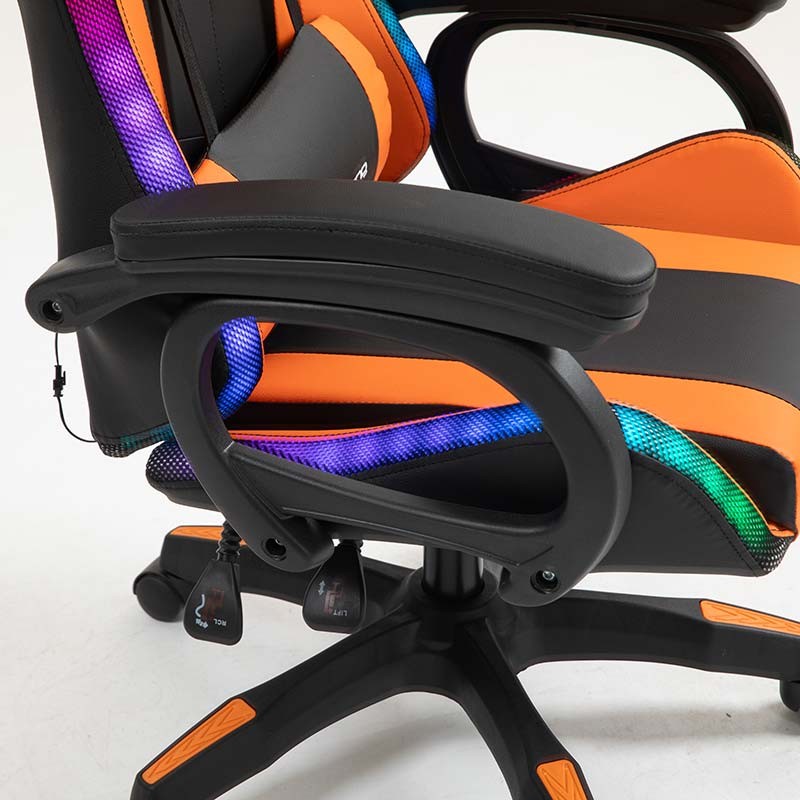 PowerGaming LED RGB Silla Negro+Naranja - Ítem10