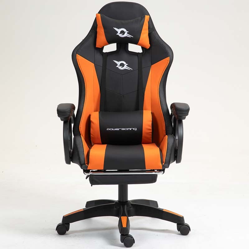 PowerGaming LED RGB Silla Reposapiés Negro+Naranja - Clase B Reacondicionado - Ítem1