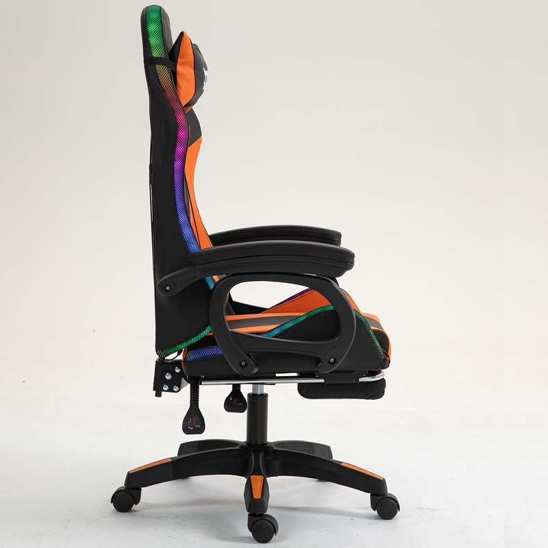 PowerGaming LED RGB Silla Reposapiés Negro+Naranja - Clase B Reacondicionado - Ítem3