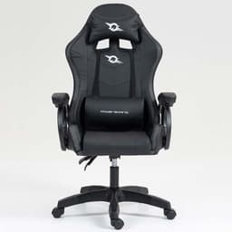 vista frontal da Cadeira Gaming PowerGaming LED RGB Preto