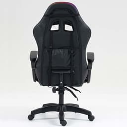 vista traseira da Cadeira Gaming PowerGaming LED RGB Preto