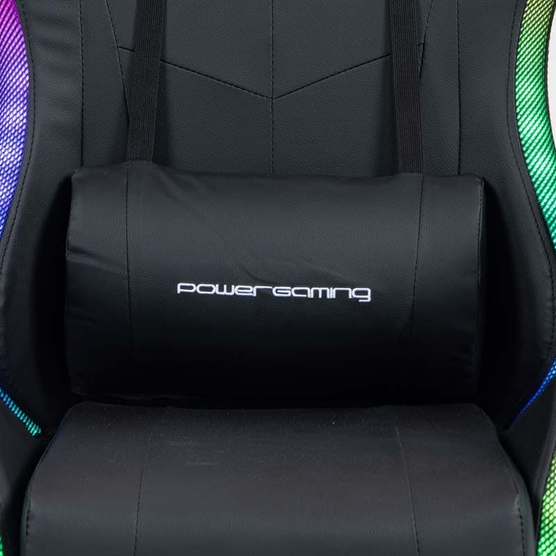 almofada lombar da Cadeira Gaming PowerGaming LED RGB Preto