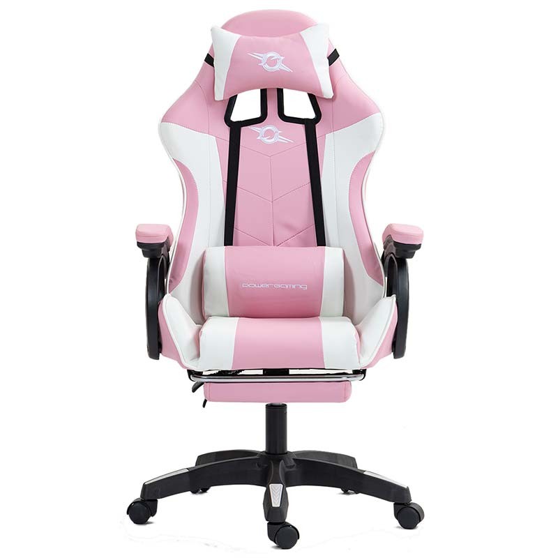 PowerGaming Silla Reposapiés Blanco+Rosa - Ítem