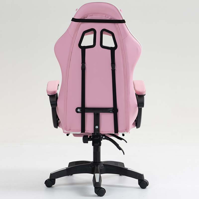 PowerGaming Silla Reposapiés Blanco+Rosa - Ítem4