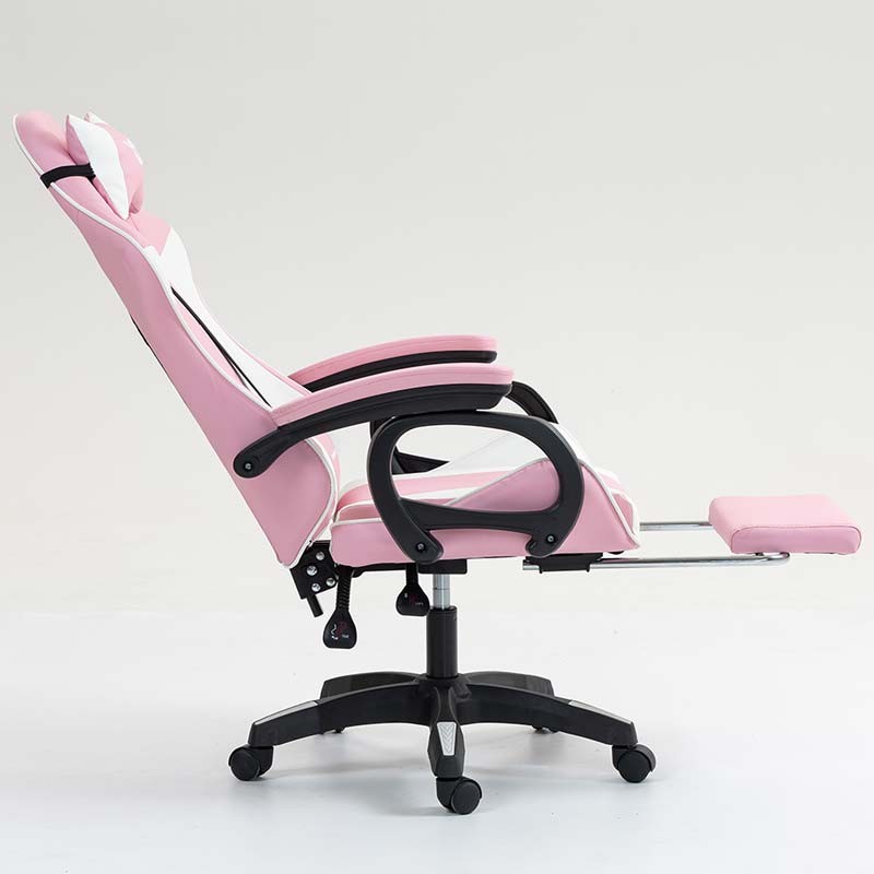 PowerGaming Silla Reposapiés Blanco+Rosa - Ítem6