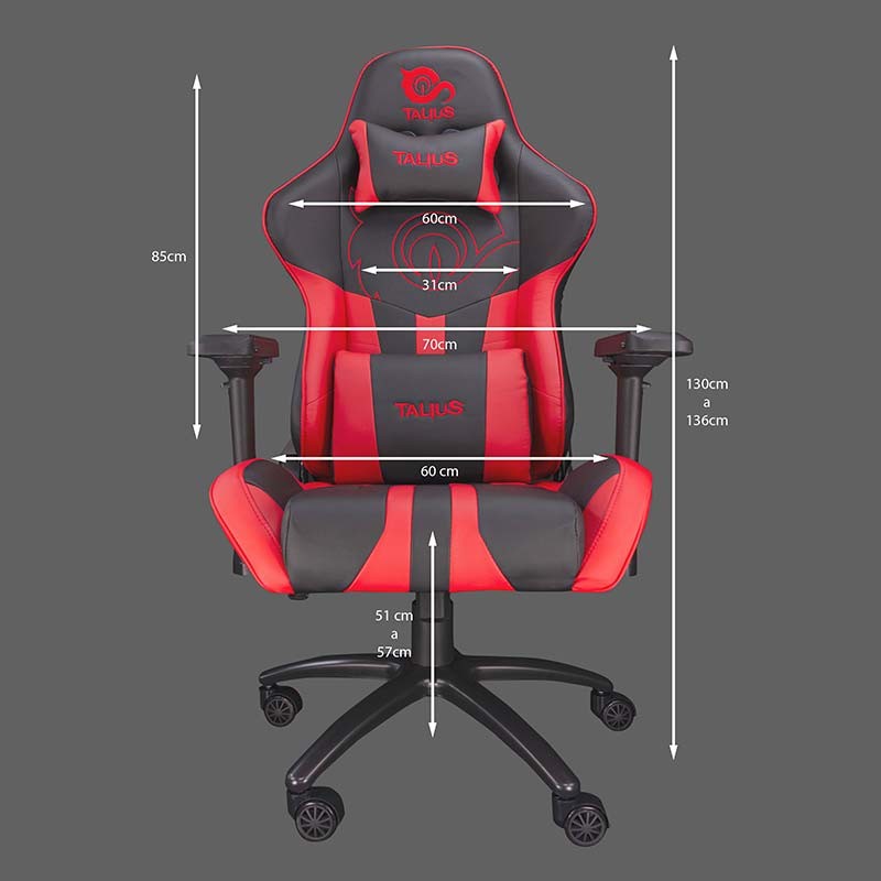 Silla Gaming Talius Viper Negro/Rojo - Ítem10