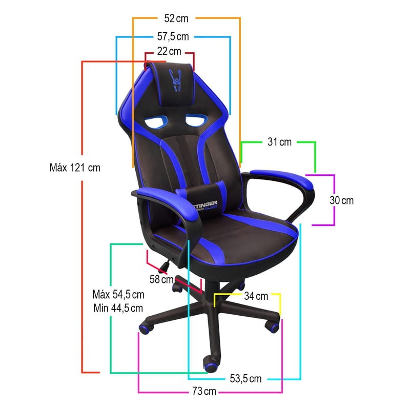 Chaise Gaming Woxter Stinger Station Alien Blue - Ítem6