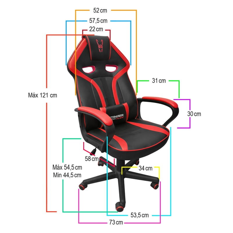 Silla Gaming Woxter Stinger Station Alien Red - Ítem6