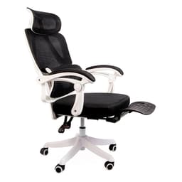 Silla de Oficina Powerbasics Confort T20 Negro Foto real lado derecho con reposapies desplegado