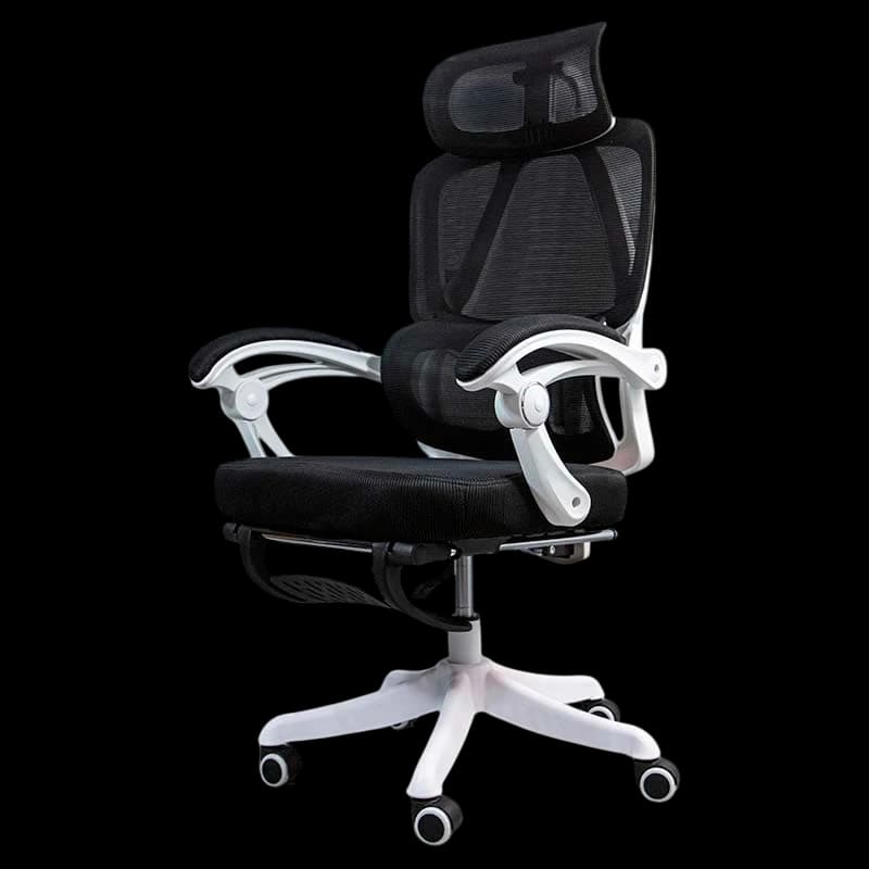 Silla de Oficina Powerbasics Confort T20 Negro con Ruedas y Reposapiés