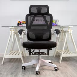 vista frontal de la Silla de Oficina Powerbasics Confort T20 Negro