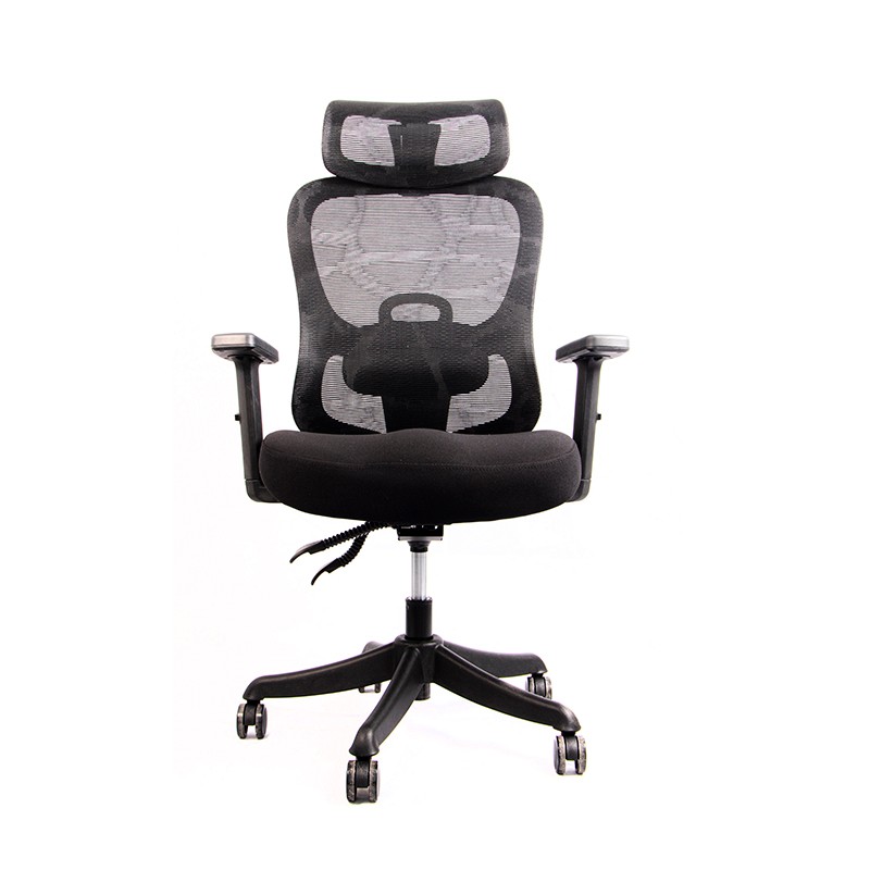 Silla de Oficina Powerbasics Ergo Negro con Refuerzo lumbar y Reposacabezas - Ítem3