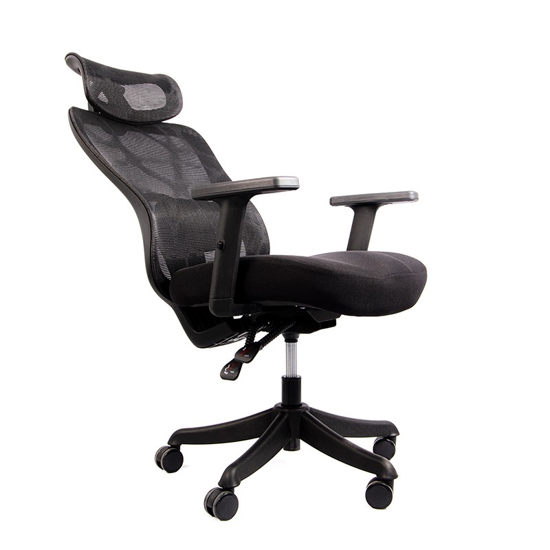Silla de Oficina Powerbasics Ergo Negro con Refuerzo lumbar y Reposacabezas - Ítem5