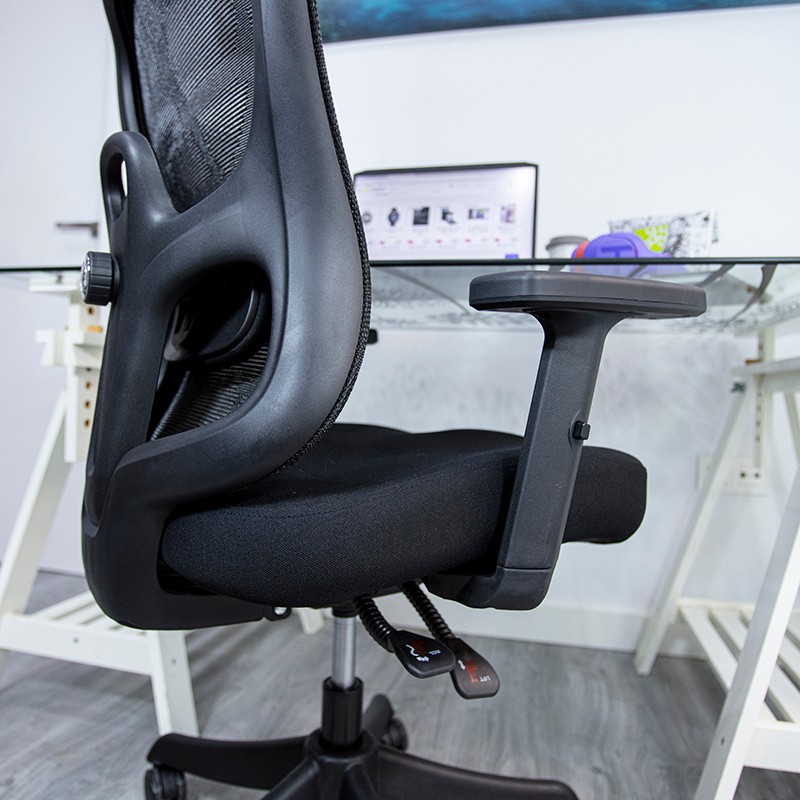 Silla de Oficina Powerbasics Ergo Negro con Refuerzo lumbar y Reposacabezas - Ítem12