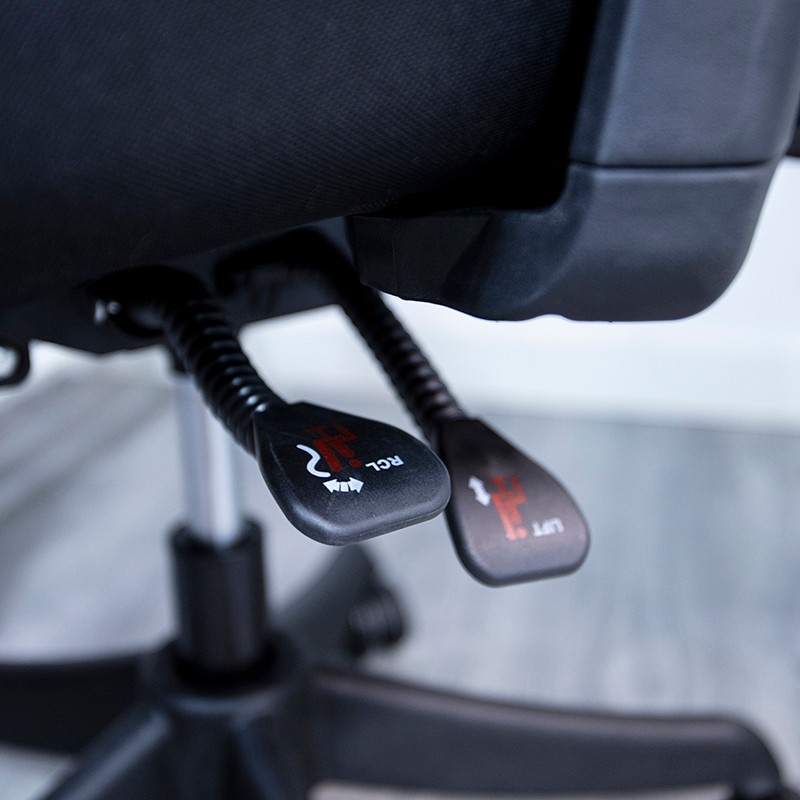 Silla de Oficina Powerbasics Ergo Negro con Refuerzo lumbar y Reposacabezas - Ítem13