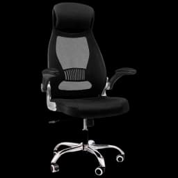 Cadeira de Escritório Powerbasics W2003 Preto com Descanso de Braços Rebatíveis