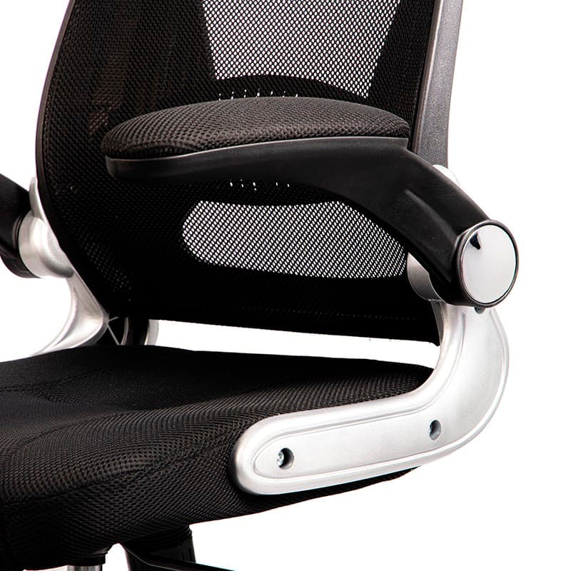 Cadeira de escritório Powerbasics W2003 Detalhe do assento preto