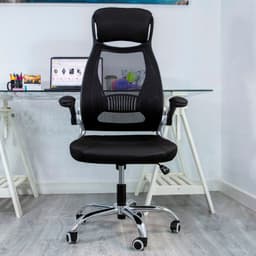 Vista frontal da Cadeira de Escritório Powerbasics W2003 Preto